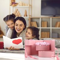 Direkt vom Hersteller: Rotierende Doppelschicht-Geschenkbox mit Schleife, Großhandel Maßgefertigte Verpackung für Schokolade, Blumen, Schmuck mit Innentablett