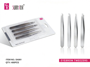 Juego de <span class=keywords><strong>Pinzas</strong></span> de Acero Inoxidable de Precisión Sweet Rose, <span class=keywords><strong>Pinzas</strong></span> Inclinadas <span class=keywords><strong>para</strong></span> Cejas, <span class=keywords><strong>Pinzas</strong></span> <span class=keywords><strong>para</strong></span> Pestañas, <span class=keywords><strong>para</strong></span> Depilación y Modelado de Belleza - Product Image 4