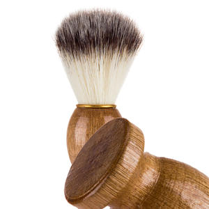 Brosse à raser pour hommes, manche en bois, brosse de nettoyage du visage, rasoir pour hommes, outil de barbier - Product Image 3