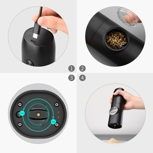 Base-Charging Adjustable Salt <b>Pepper</b> <b>Grinder</b> Electric <b>Pepper</b> <b>Grinder</b> USB-C Rechargeable Salt and <b>Pepper</b> <b>Grinder</b> Set - Product Image 5