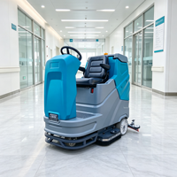 Système de lavage de sols intelligent avec balayeuse autoportée, laveuse de sols électronique multifonctionnelle automatique pour centre commercial