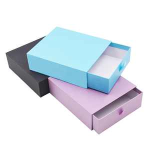 Luxury Custom Size Drawer Gift Box with Ribbon Recycled Materials Matt Lamination & Embossing for Earring <b>Packaging</b> - Product Image 6