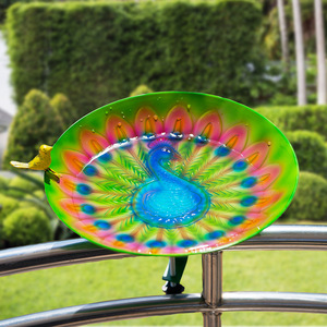 ヴィンテージ錬鉄製ハチドリ用餌箱＆浴槽 ブロンズ色 98x33CM 耐水性＆名入れ可能 - Product Image 5