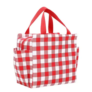 옥스포드 패브릭 측면 포켓이있는 휴대용 쿨러 도시락 가방 점심 배달을위한 컬러 절연 가방