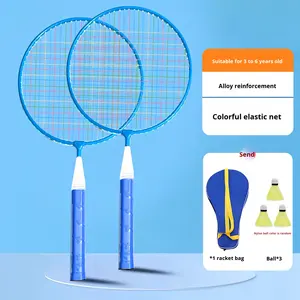 Raquette de badminton légère et facile à utiliser pour les débutants, les juniors et les programmes d'apprentissage, avec volant de badminton personnalisé - Product Image 3