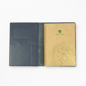 Couverture de carnet A5 en cuir italien véritable avec logo personnalisé, carnet à spirale remplaçable, 200 pages, cadeau d'entreprise, fabricant OEM - Product Image 6
