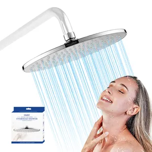 Premium Large Ceiling Mount Overhead Shower Head Chromed Rainfall Shower Head For Bathroom