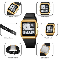 Montre sport numérique de luxe SKMEI 2347, nouvelle arrivée, heure mondiale, chrono, montre électronique avec bracelet en plastique souple, mouvement à quartz