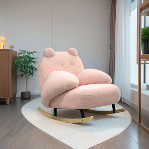 Moderna ed Elegante Sedia a <span class=keywords><strong>Dondolo</strong></span> Piccola per Casa, Ufficio, Camera da Letto - Sedia a <span class=keywords><strong>Dondolo</strong></span> in Tessuto Morbido per Cameretta Bambini - Vendita all'Ingrosso - Product Image 5