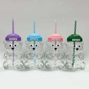 Vaso <span class=keywords><strong>de</strong></span> Vidrio <span class=keywords><strong>con</strong></span> Forma <span class=keywords><strong>de</strong></span> Oso <span class=keywords><strong>de</strong></span> Peluche, <span class=keywords><strong>Diseño</strong></span> <span class=keywords><strong>de</strong></span> Nueva York, Estilo Americano, Lindo Vaso <span class=keywords><strong>con</strong></span> Tapa <span class=keywords><strong>de</strong></span> Gorro, Portátil y Reutilizable - Product Image 6