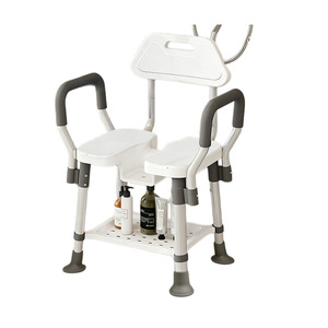 Silla de Ducha Fuyao de Aleación de Aluminio, Altura Ajustable, Antideslizante, Equipo de Seguridad para Baño para Personas Mayores - Product Image 5