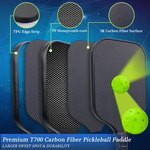 Top Grade Custom Logo 3K Carbon Fiber Pickle Ball Pickleball Paddles For Professional Player