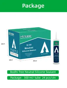 OEM perekat super netral tahan air cuaca silikon perekat cocok untuk kaca aluminium Aloi pintu dan jendela