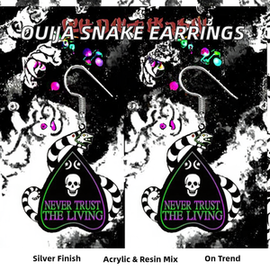 ต่างหูรูปงูวิเศษชุบเงิน 1 คู่ สำหรับฮาโลวีน อะคริลิค รูปหลุมศพ โอยาจิ ทันสมัยสำหรับผู้หญิง ของขวัญวันเกิด - Product Image 2