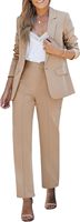 Ensemble tailleur pantalon professionnel deux pièces en velours anti-rides pour femme Luvamia, coupe droite, motif uni, élégant