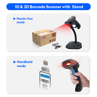 Lecteur de codes-barres portable 1D 2D JR-659DB, scanner de codes QR sans fil pour la gestion des stocks