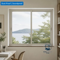 Ventana Corredera de Aluminio Surfmist Minimalista con Doble Acristalamiento, a Prueba de Polvo, para un Hogar u Oficina Tranquilos
