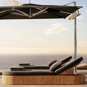 Diseño moderno Muebles de exterior Tumbona de madera de teca <span class=keywords><strong>Jardín</strong></span> Resort Ocio Hotel Piscina Tumbona de madera de teca - Product Image 2