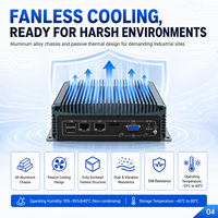 Mini PC Compacto Sin Ventilador con CPU I3-5100U/I5-5200U/I7-5500U, Doble LAN, 2 COM, USB, HD, VGA, SSD para Kiosco, Gateway, Control de Borde