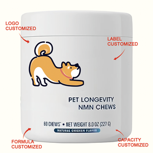 OEM Advanced Natural Pet NMN Chews para Longevidad, Soporte Antienvejecimiento, Reparación Celular, Producción de Energía para el Bienestar de Perros y Gatos - Product Image 2