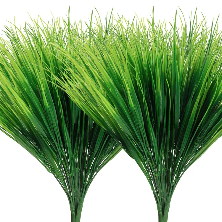 الاصطناعي النباتات في الهواء الطلق البلاستيك القمح العشب الخضرة الشجيرات الأشعة فوق البنفسجية مقاومة فو في الهواء الطلق ل ديكور حديقة المنزل