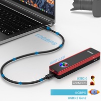 Boîtier NVMe en aluminium FIDECO, boîtier SSD NVMe SATA vers Type-C avec ventilateur de refroidissement, boîtier SSD M.2