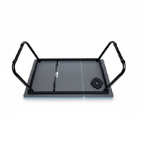 Table d'appoint portable, convertible, pliable, durable, écologique, réglable en hauteur, pour ordinateur portable, lit, canapé, avec fente pour tablette et tiroir de rangement en acier