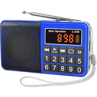 Radio FM portable mini XC-L238 OEM avec lecteur MP3 USB AAC et carte SD
