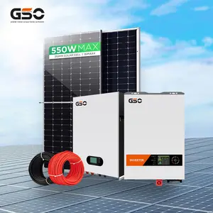 GSO工厂库存离网完整的5-30kw太阳能系统，带10kwh 20kwh 30kwh锂电池
