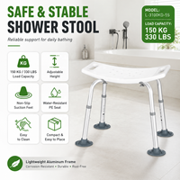 Chaise de douche et de bain en alliage d'aluminium Simplywalk 150 kg, large, pour paraplégiques, certifiée MDR CE, support distributeur