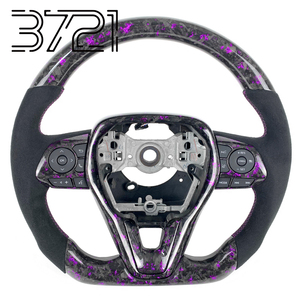 Volante Deportivo de Fibra de Carbono Forjada en Color Morado con Cuero de Gamuza para Toyota Corolla E210, Corolla Cross, Levin 2018-2025 - Product Image 1