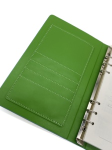 Funda de anillas personalizada, organizador de cuero, cuaderno de oficina, cuaderno espiral de hojas sueltas de alta calidad - Product Image 4