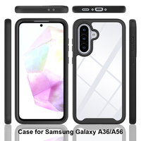 Coques intégrales 360° pour Galaxy A36 A37 A56 A57, étuis transparents pour téléphones portables, coques arrière pour Samsung S26 FE Ultra S26 Plus