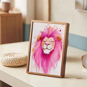 Nouvelle conception 2026 : Peinture diamant 5D <span class=keywords><strong>Lion</strong></span> Rose, motifs animaux, avec diamants acryliques imprimés de haute qualité, écologique, pour décoration murale DIY - Product Image 1