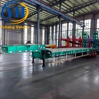 Harga Trailer Lowdeck 80 Ton dengan Tangga Pegas Mekanis untuk Dijual |   Pabrik Semi Trailer Lowbed 3 As dan 4 As Baru dari Cina