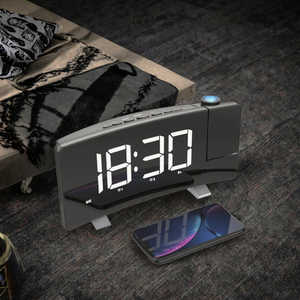 Proyector de reloj despertador Digital LED grande para dormitorios, proyección de pared de techo de 180 °, reloj de movimiento electrónico para dormir pesado - Product Image 2
