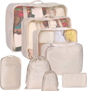 Échantillon Gratuit : Lot de 8 Cubes de Rangement pour Bagages de Voyage avec Sac à Linge, Sac de Compression pour Chaussures, et Organiseurs de Vêtements - Product Image 1