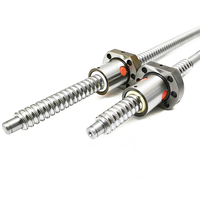 Factory Direct CNC Machined Chrome Steel Rolled Thread Ball Screw with Bearing C5 C7 SFU1204/1605/1610/2010/2505 Flange Nut