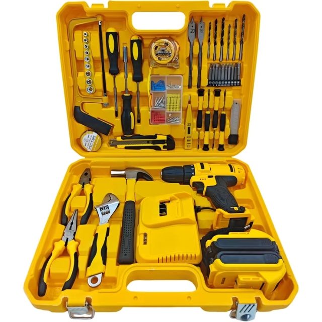 Best-selling SANJIANG Brushless Motor Stainless Steel Impact Drill Set 24-Piece Accessories Variable Speed OEM for DIY