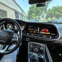 Lecteur DVD de 12.3 pouces Navigation GPS CarPlay Compatible pour Dodge Challenger/ Charger SRT Hellcat 2010-2023 Vidéo multimédia