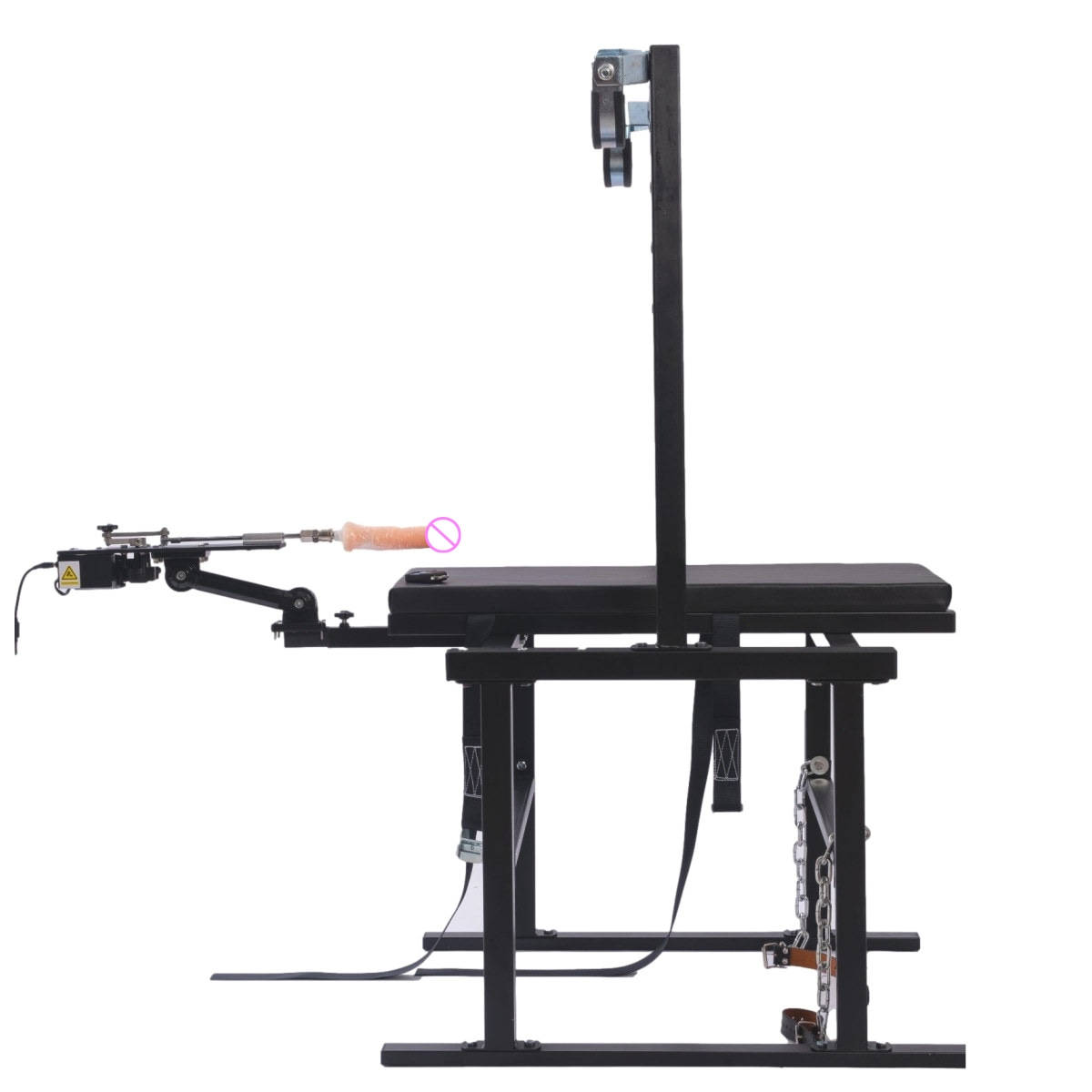 Chaise noire + machine avancée de sexe