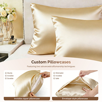Taie d'oreiller en soie de mûrier naturelle double face, 100% soie, housse de coussin tissée avec fermeture éclair pour la maison et l'hôtel