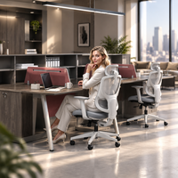 Poste de travail de bureau moderne 4 places avec écran de séparation et armoire de rangement, pieds en métal en forme de A pour projet de bureau commercial
