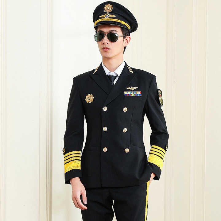 双排扣夹克陆军警察海军军官军装男士服装