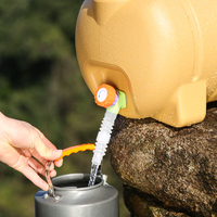 Seau à eau portable de 20 litres (5,3 gallons) avec petite bouteille et robinet, idéal pour le camping en plein air et les excursions barbecue