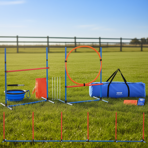 Equipo de entrenamiento de agilidad para perros Vevor, juego de 4 piezas con obstáculos, anillo de salto y caja de parada para suministros de entrenamiento de mascotas - Product Image 2