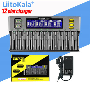 LiitoKala Lii-S12 เครื่องชาร์จแบตเตอรี่ LCD 12 ช่องสำหรับ Li-Ion LiFePO4 Ni-MH Ni-Cd 9V 21700 20700 <span class=keywords><strong>26650</strong></span> 18650 16340 18350 RCR123 18700 - Product Image 2