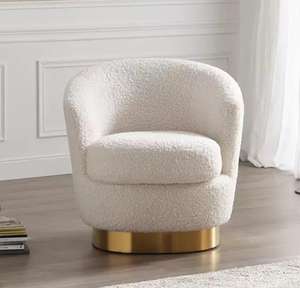 Modern Soft Wide <b>Upholstered</b> Swivel Barrel <b>Chair</b> Living Room Leisure <b>Chair</b> Lounge <b>Chair</b> For Home Hotel Furniture - Product Image 4