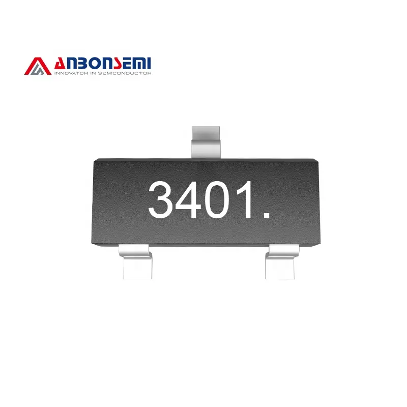 Diodo MOSFET de canal P Anbon AS3401 MOS SOT-23, 30V 4.4A, marcado de 3401, de 2, 3, 1, 2, 1, 2, 1, 2, 2