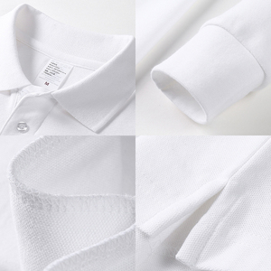 <span class=keywords><strong>Polo</strong></span> da <span class=keywords><strong>uomo</strong></span> SK Custom slim fit in cotone di alta qualità, maglia a maniche lunghe elasticizzata, casual, per allenamento, tinta unita, lavorata a maglia - Product Image 4